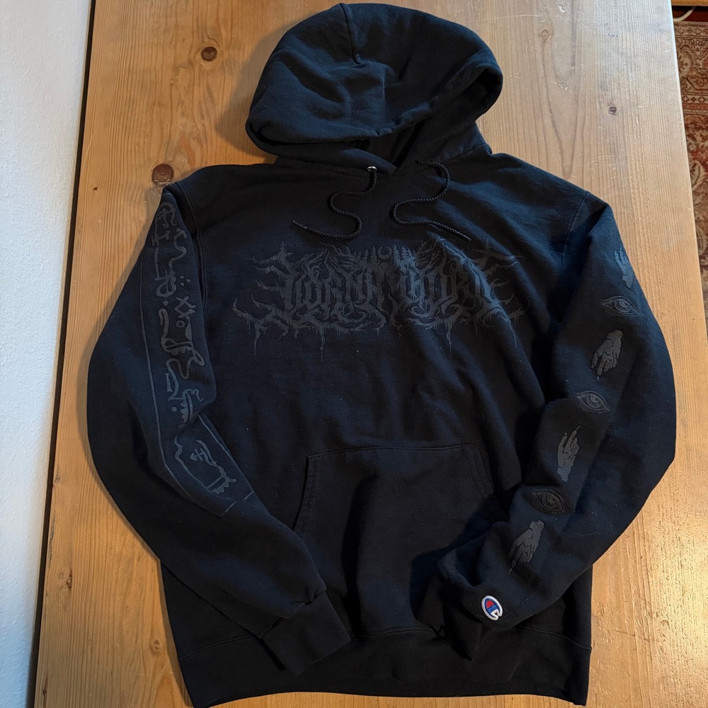 Lorna Shore Champion Hoodie Black Deathcore Band Merch Mens Medium